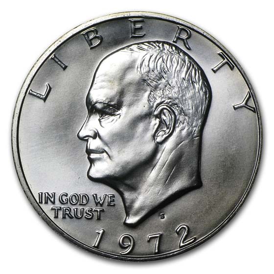 1972-S 40% Silver Eisenhower Dollar BU 1972-S 40% Silver Eisenhower Dollar BU